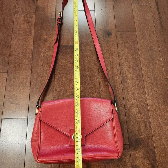 Celine red leather shoulder bag vintage - Picture 3 of 16